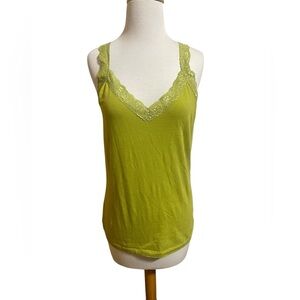 Kersh Y2K Lime Green Lace Tank Top